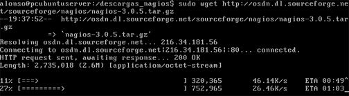 Instalación y configuración de Nagios para monitorizar la red - Descargar fichero instalación Nagios y los plugin necesarios